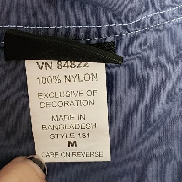 Stone Creek Mens Shirt Size M Blue Long Sleeve Button Down Nylon Pockets Vented - Picture 7 of 10